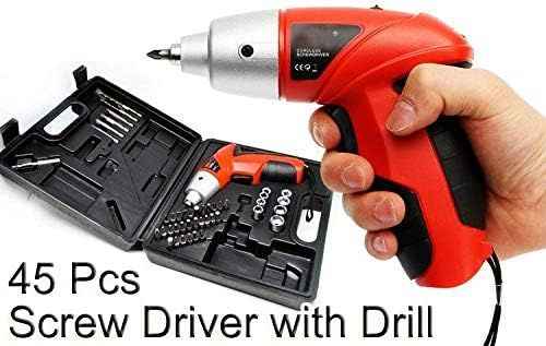 45-Piece Cordless Screwdriver Set – Lightweight, Portable & Ergonomic Design