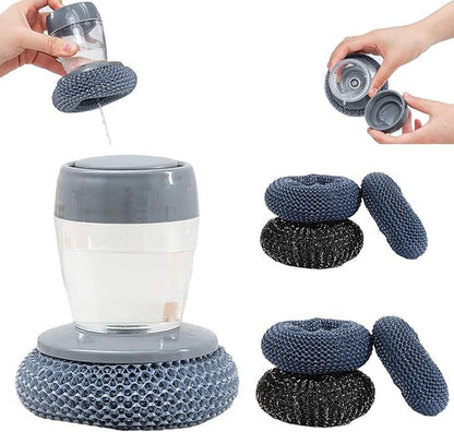2-in-1 Cleaning Pot Brush with Soap Dispenser – Kitchen Sink & Dish Brush - Infinitygallery.store