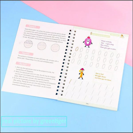 Magic Handwriting Practice Book – Reusable English Writing Workbook for Kids & Adults | Infinity Gallery - Infinitygallery.store