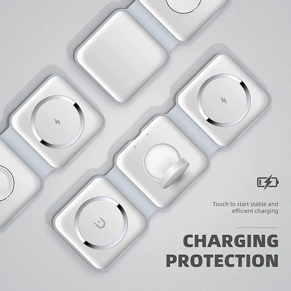3-in-1 Wireless Charging Station – Foldable Fast Charger for iPhone, Apple Watch & AirPods - Infinitygallery.store