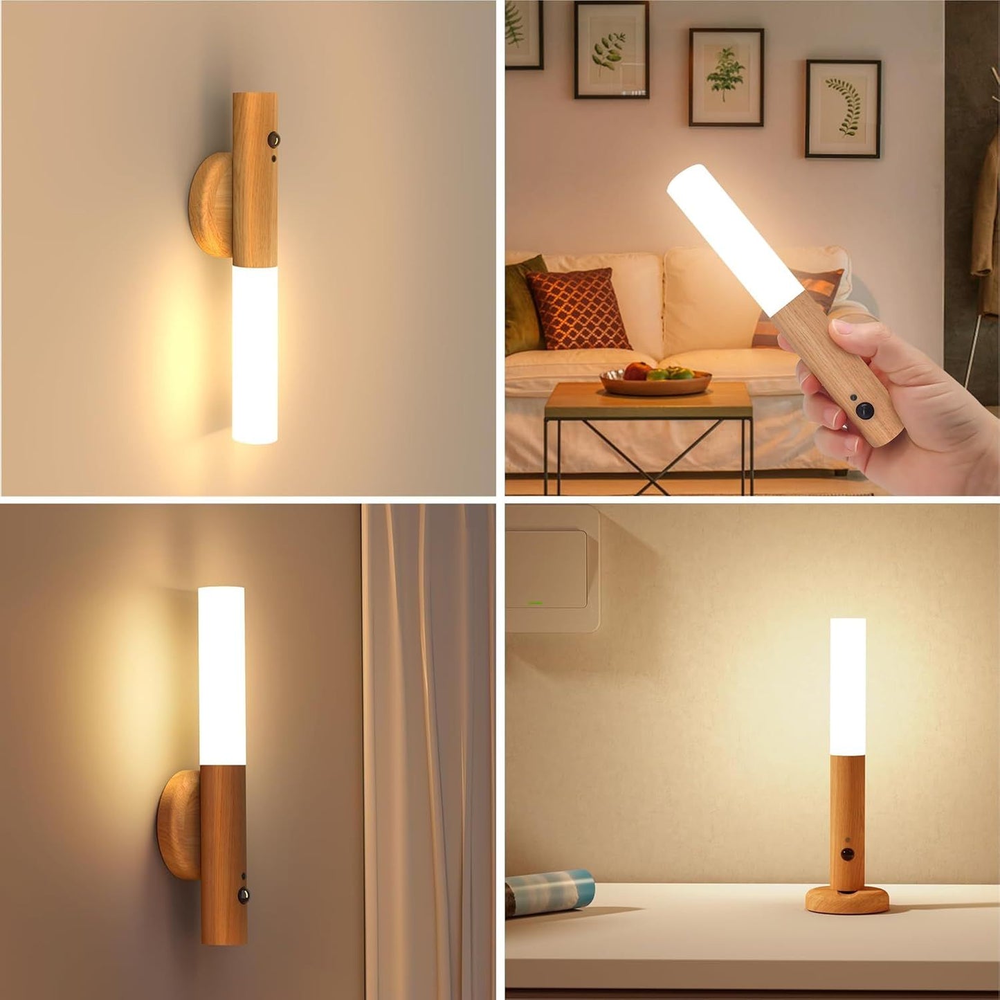 Induction Sensor Night Light – Magnetic Rechargeable LED Lamp with Motion & Light Detection - Infinitygallery.store