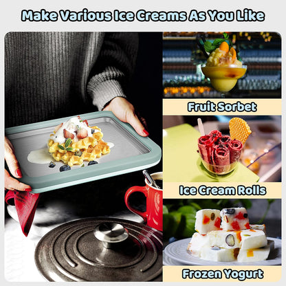 Instant Ice Cream Maker – DIY Rolled Ice Cream Pan for Kids & Adults - Infinitygallery.store