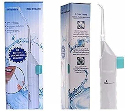Cordless Dental Water Flosser – Manual Water Jet Tooth Cleaner for Kids & Adults - Infinitygallery.store