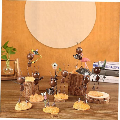 Metal Ant Decoration Piece – Quirky Handmade Tabletop Ornament for Home & Office - Infinitygallery.store
