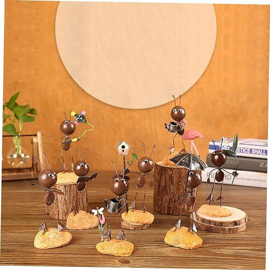 Metal Ant Decoration Piece – Quirky Handmade Tabletop Ornament for Home & Office - Infinitygallery.store
