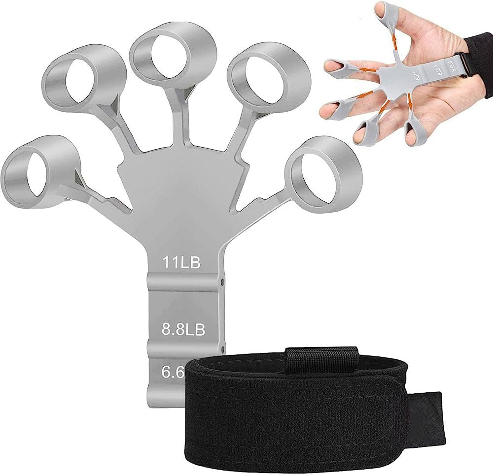 Metal-Hook Grip Strength Trainer – Adjustable Finger Exerciser for Hand & Forearm - Infinitygallery.store