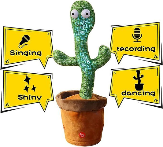 Dancing Cactus Toy – Talking, Singing, and Mimicking Plush Cactus - Infinitygallery.store