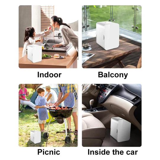 Mini Portable Fridge 8L – Dual Power | Hot & Cold | Quiet & Compact - Infinitygallery.store