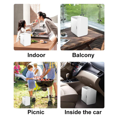 Mini Portable Fridge 8L – Dual Power | Hot & Cold | Quiet & Compact - Infinitygallery.store