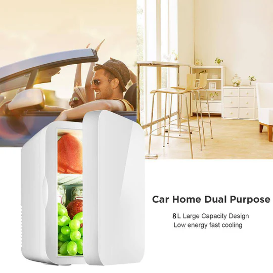 Mini Portable Fridge 8L – Dual Power | Hot & Cold | Quiet & Compact - Infinitygallery.store