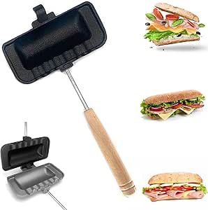 Mini Breakfast Sandwich Maker – Non-Stick Campfire & Stove-Top Pie Iron Grill - Infinitygallery.store