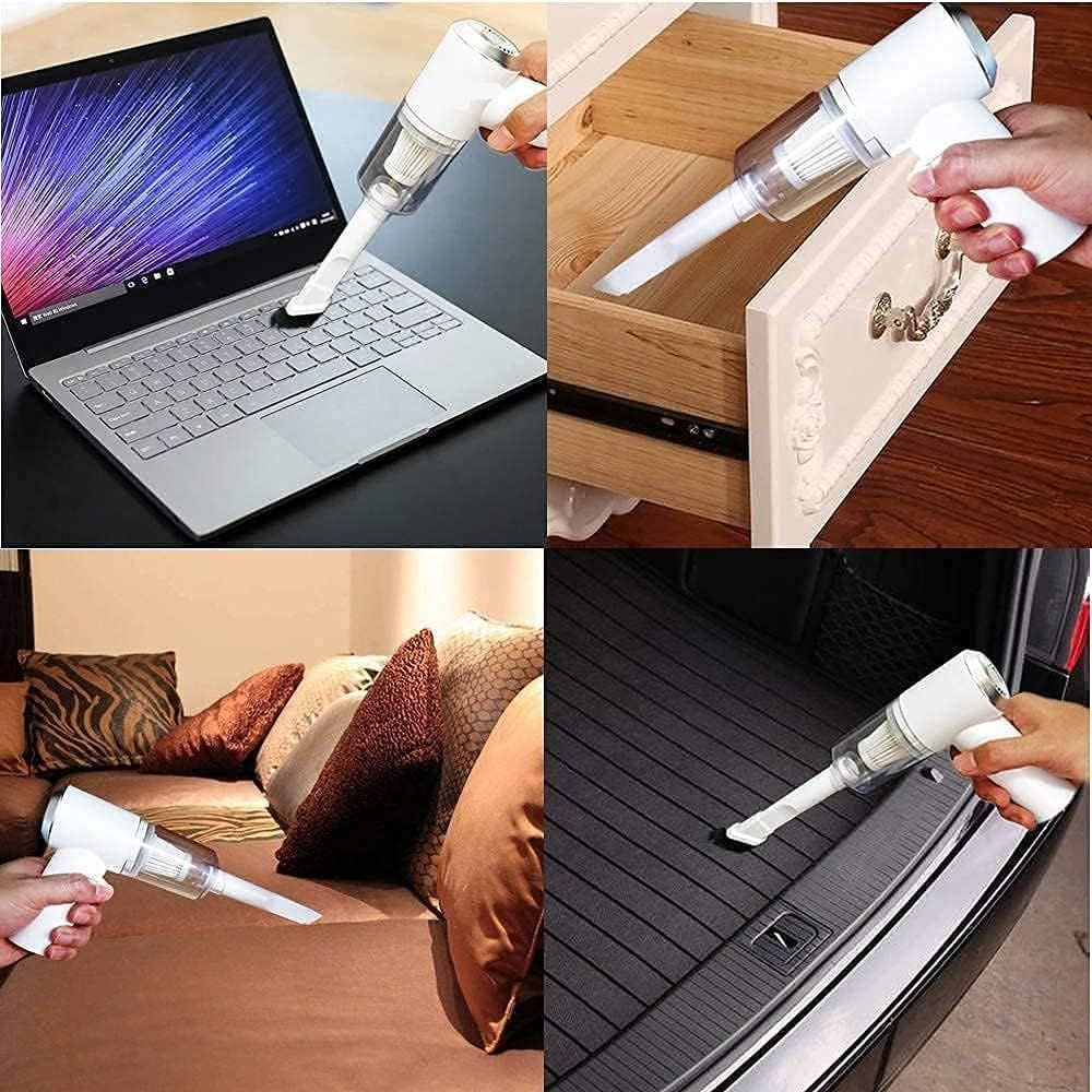 2-in-1 Wireless Mini Vacuum Cleaner – Suction & Blower with LED Light (6000Pa) - Infinitygallery.store