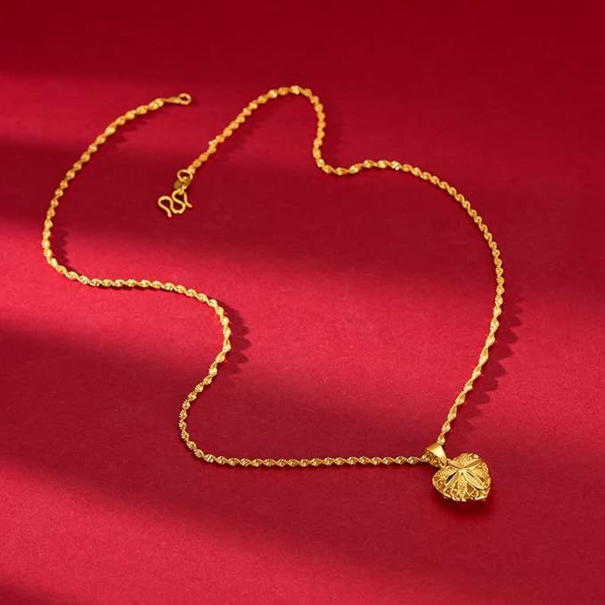 Elegant 18K Gold Heart Necklace for Women – Minimalist & Timeless Gift - Infinitygallery.store