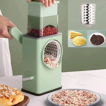 Stainless Steel Vegetable Cutter – Multi-Functional Mandoline Slicer with 3 Interchangeable Blades - Infinitygallery.store