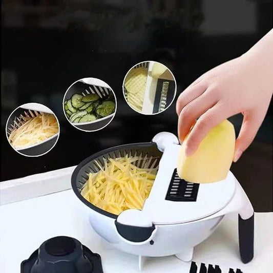 Multi-Functional Vegetable Cutter – 6-in-1 Slicer, Dicer & Chopper with Blade Storage - Infinitygallery.store