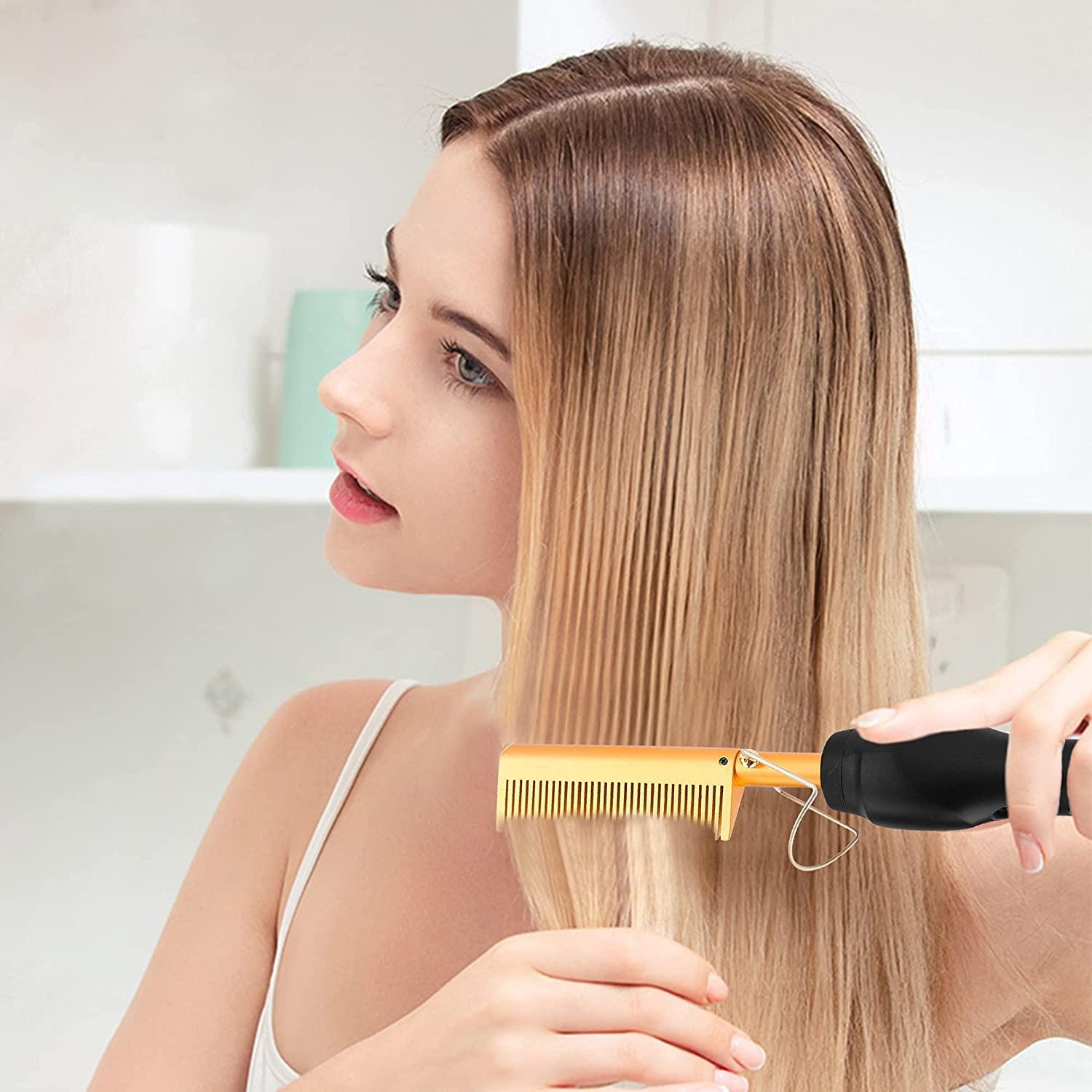 2-in-1 Electric Heating Comb – Straighten or Curl with One Tool - Infinitygallery.store