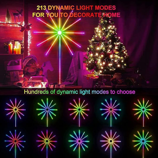 Smart Firework LED Lights – 16 Million Colors, Music Sync & App Control for Festive Ambience - Infinitygallery.store