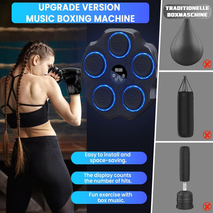 2025 Electronic Musical Boxing Machine – Wall-Mount Rhythm Trainer with LED & Bluetooth - Infinitygallery.store