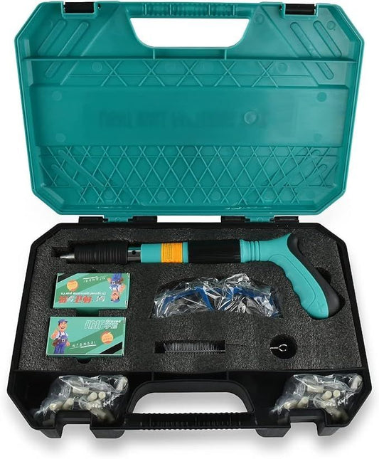 Portable Nail Gun with Adjustable Power & Double Silencer – Heavy-Duty & Compact - Infinitygallery.store