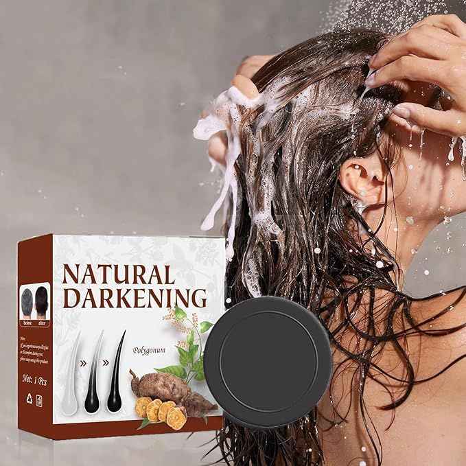 Hair Darkening Shampoo Bar – Natural Organic Conditioner for Gray Hair