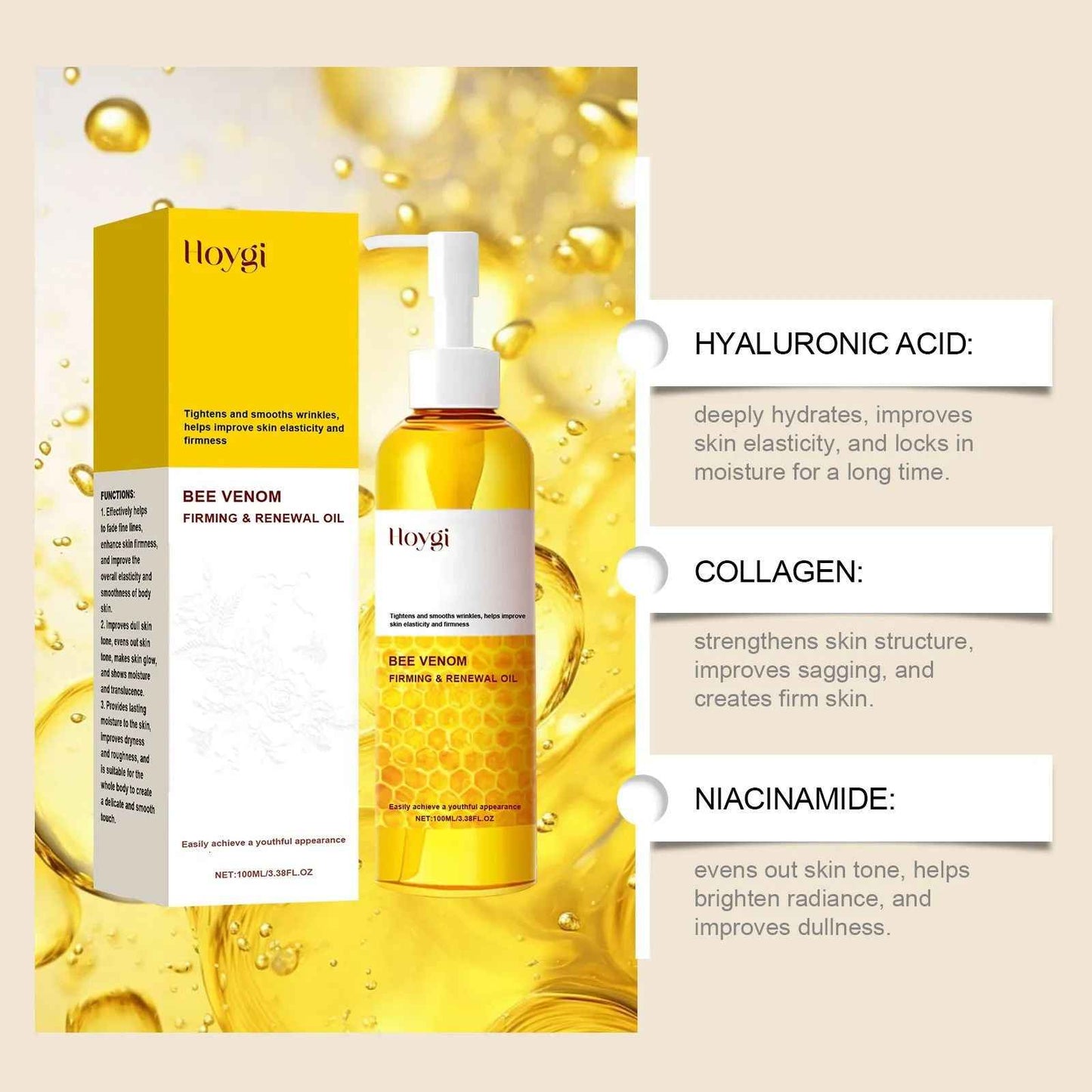 Bee Venom Firming and Renewal Oil – Anti-Aging Lift & Hydration Formula