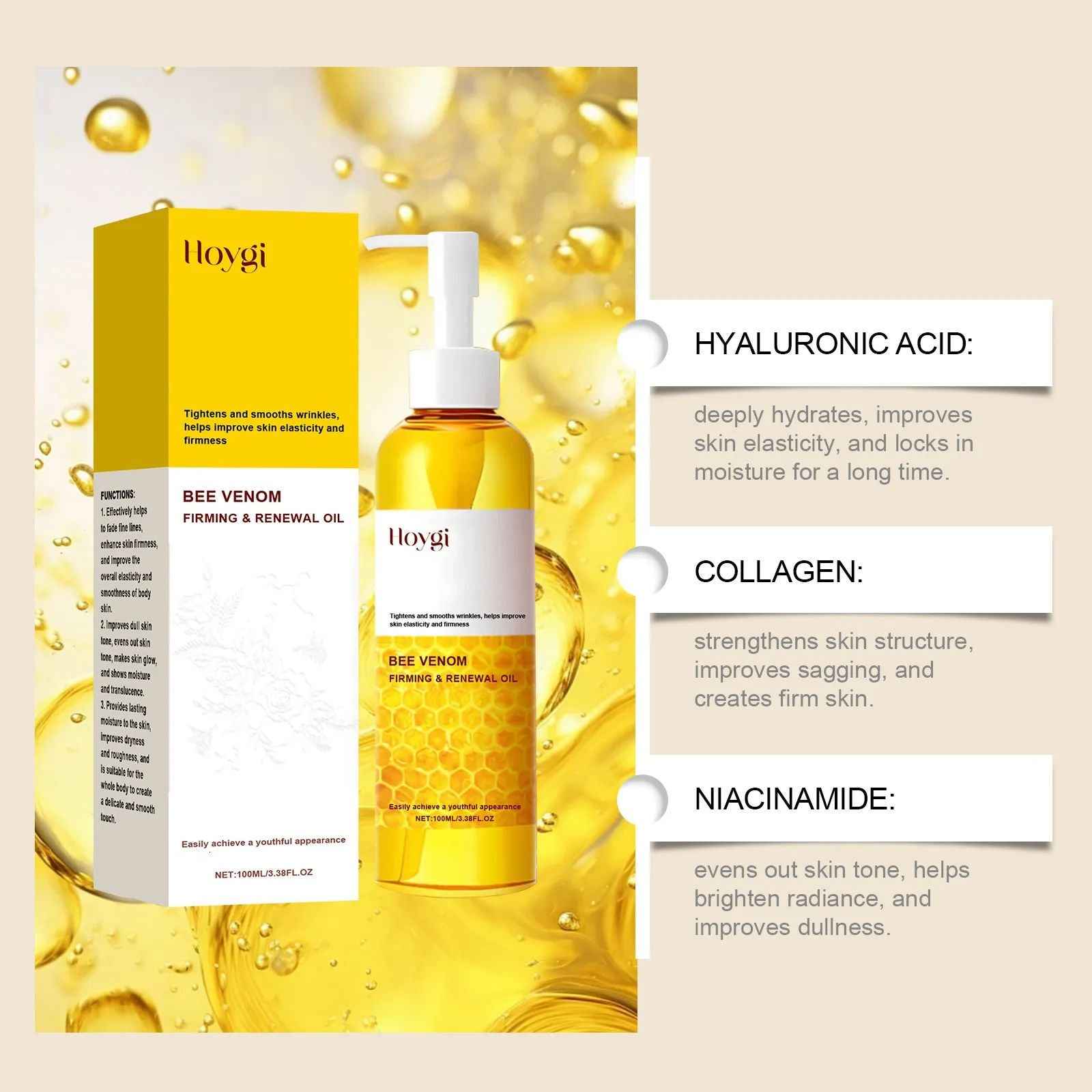 Bee Venom Firming and Renewal Oil – Anti-Aging Lift & Hydration Formula