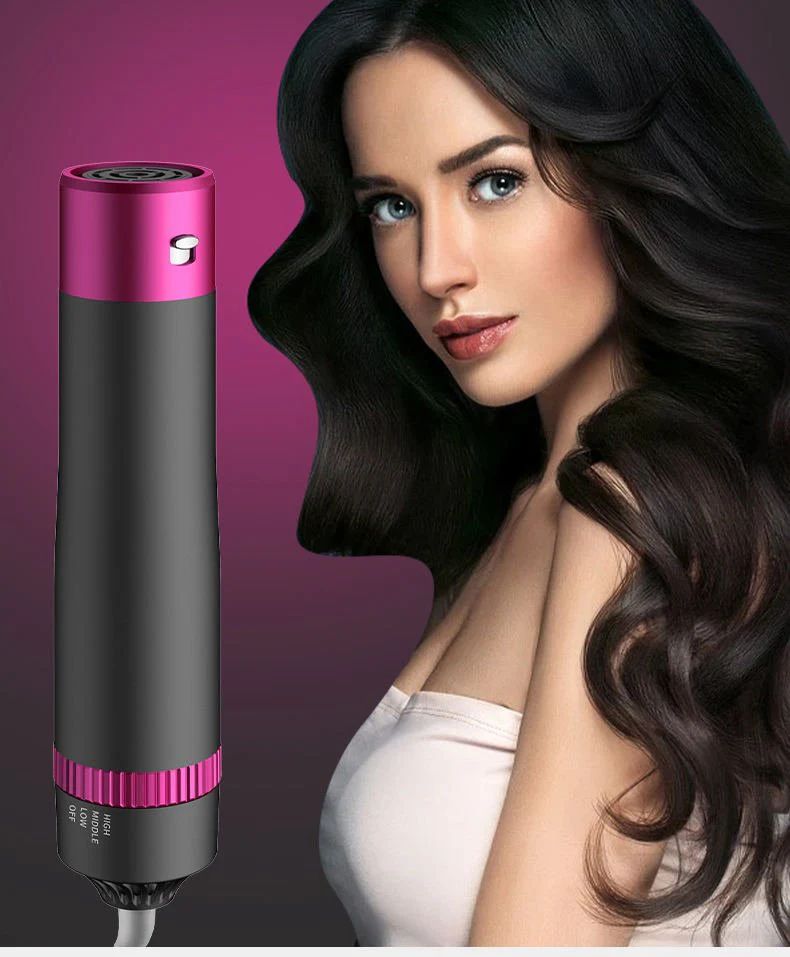 5-in-1 Hot Air Brush – Ceramic Airwrap Styler with Interchangeable Attachments - Infinitygallery.store