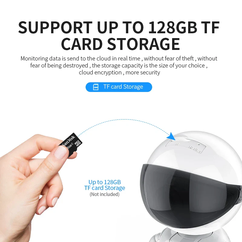Wireless Robot IP Camera – 1080P Smart Auto Tracking WiFi Security Cam with 360° View - Infinitygallery.store