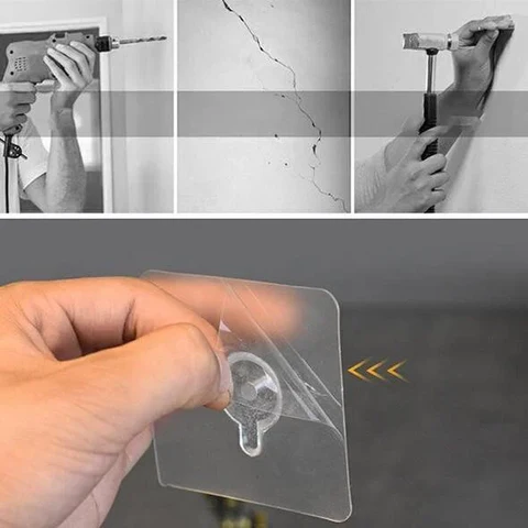 10 Pcs No Drilling Adhesive Wall Hooks – Heavy Duty & Damage-Free Hanging - Infinitygallery.store
