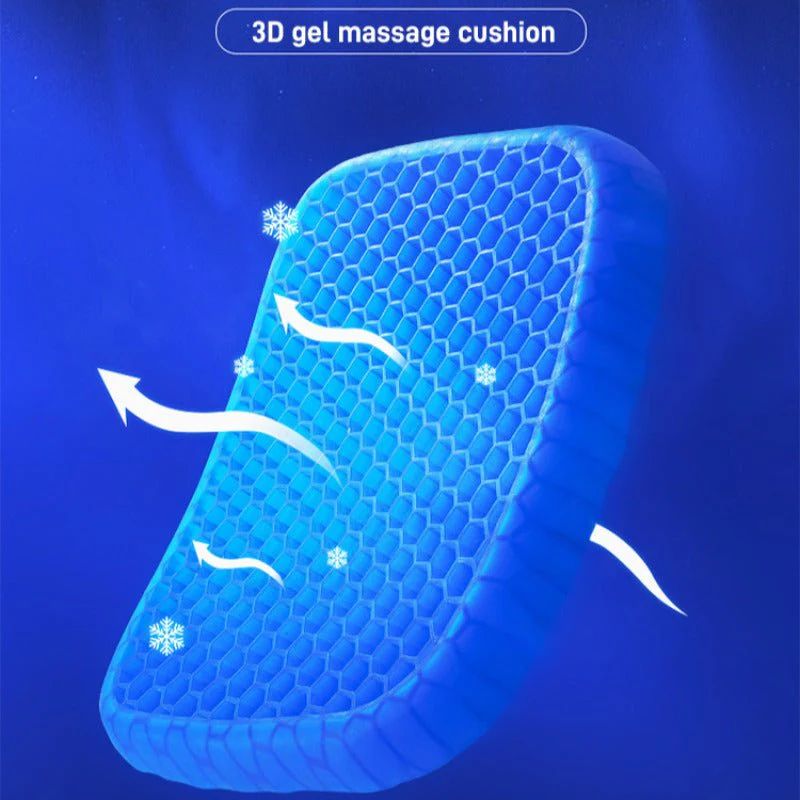 Gel Seat Cushion – 900g Silicone Ice Pad for Car, Office, Home & Wheelchair | Cooling, Orthopedic, Non-Slip Support Pad - Infinitygallery.store