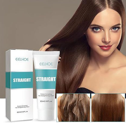 🌿 Protein Hair Straightening Cream – Mild Formula with Natural Protein & Collagen for Smooth, Soft Hair - Infinitygallery.store