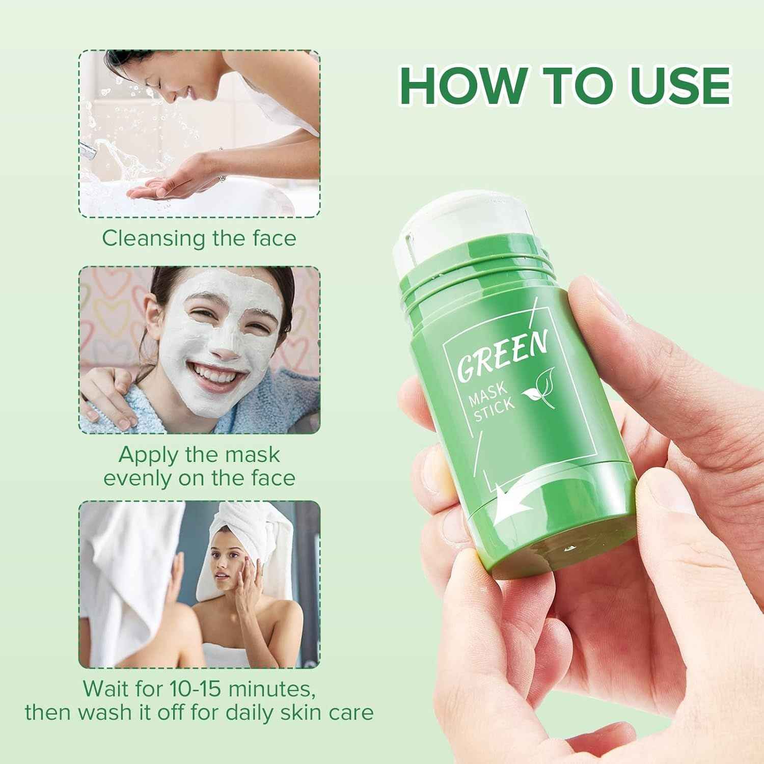 Green Tea Face Mask Stick – Deep Pore Cleansing & Oil Control