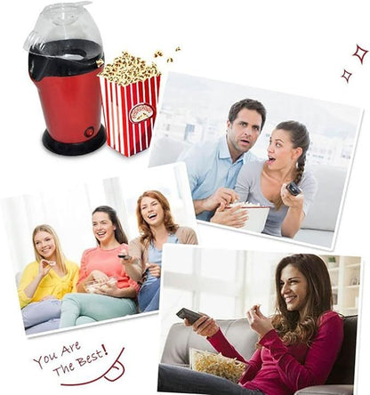 Electric Popcorn Maker Machine – Fast, Oil-Free, Compact Snack Popper with Transparent Lid - Infinitygallery.store