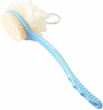 2-in-1 Long Handle Bath Brush & Loofah – Dual-Sided Back Scrubber for Deep Cleaning & Exfoliation - Infinitygallery.store
