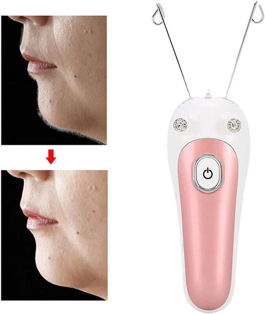Electric Facial Threading Hair Removal Device – Gentle, Precise, Painless Hair Removal for Upper Lip, Chin & Cheeks - Infinitygallery.store