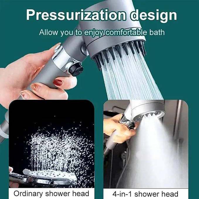 3-Mode High Pressure Hair Dryer-Style Shower Head – Massage & Spray with Filter - Infinitygallery.store
