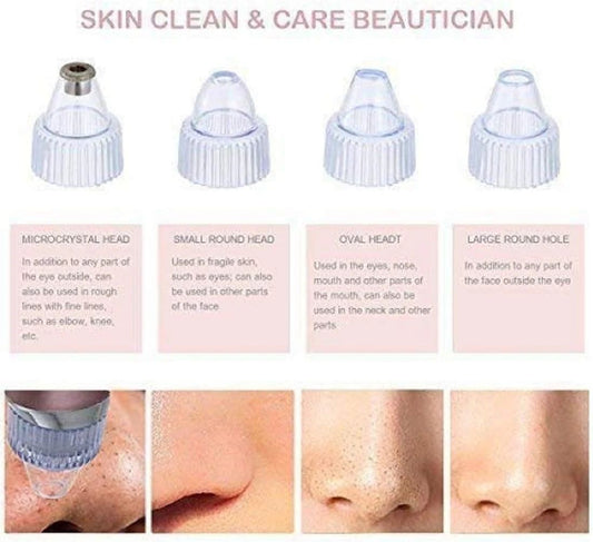 5-Level Pore Vacuum Blackhead Remover with 4 Probes – USB Rechargeable Deep Cleaner - Infinitygallery.store