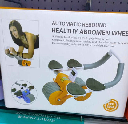 Auto Rebound Ab Roller with Elbow Support – Core Strength Trainer for Total Ab Workouts