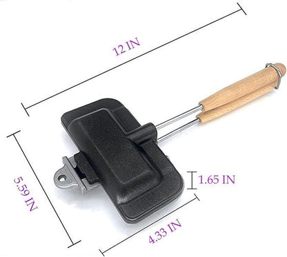 Mini Breakfast Sandwich Maker – Non-Stick Campfire & Stove-Top Pie Iron Grill - Infinitygallery.store