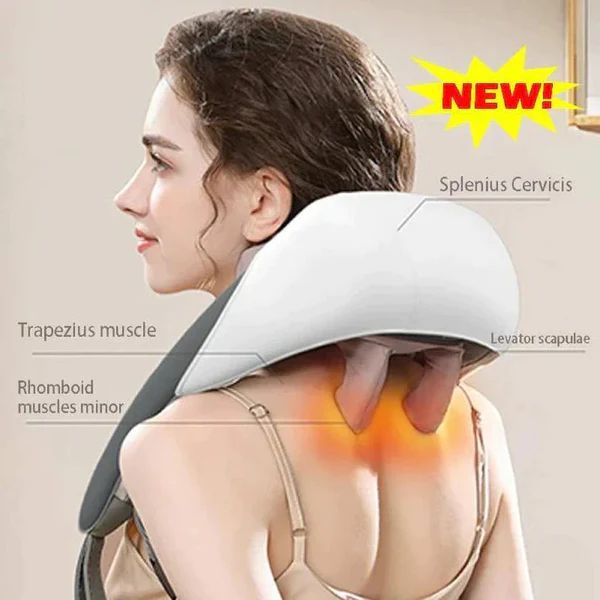 3D Kneading Head & Shoulder Massage Pillow – Muscle Magic Pain Relief Massager - Infinitygallery.store
