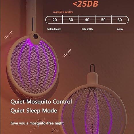 Electric Mosquito Zapper – 3000V Rechargeable Fly Swatter with Dual Mode & Safety Mesh - Infinitygallery.store