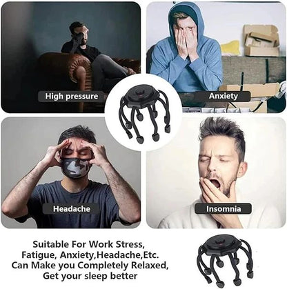 360° Ultra Head Massager – Full Scalp Coverage with 3 Vibration Modes - Infinitygallery.store