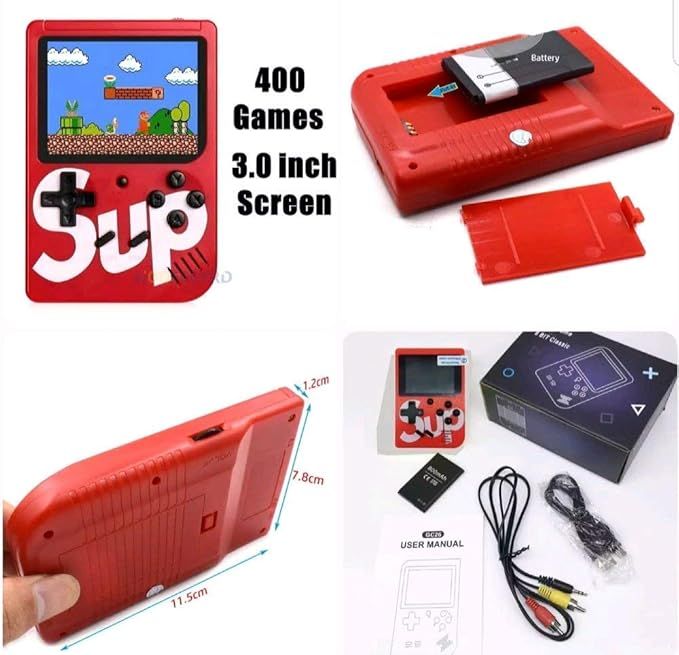 Sup Game Box Plus – 400 in 1 Retro Handheld Console with Gamepad | Infinity Gallery - Infinitygallery.store