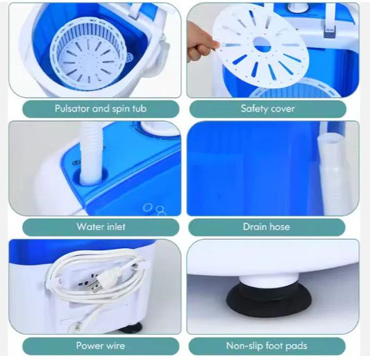 Portable Washing Machine – Compact, Powerful & Travel-Friendly Laundry Solution - Infinitygallery.store