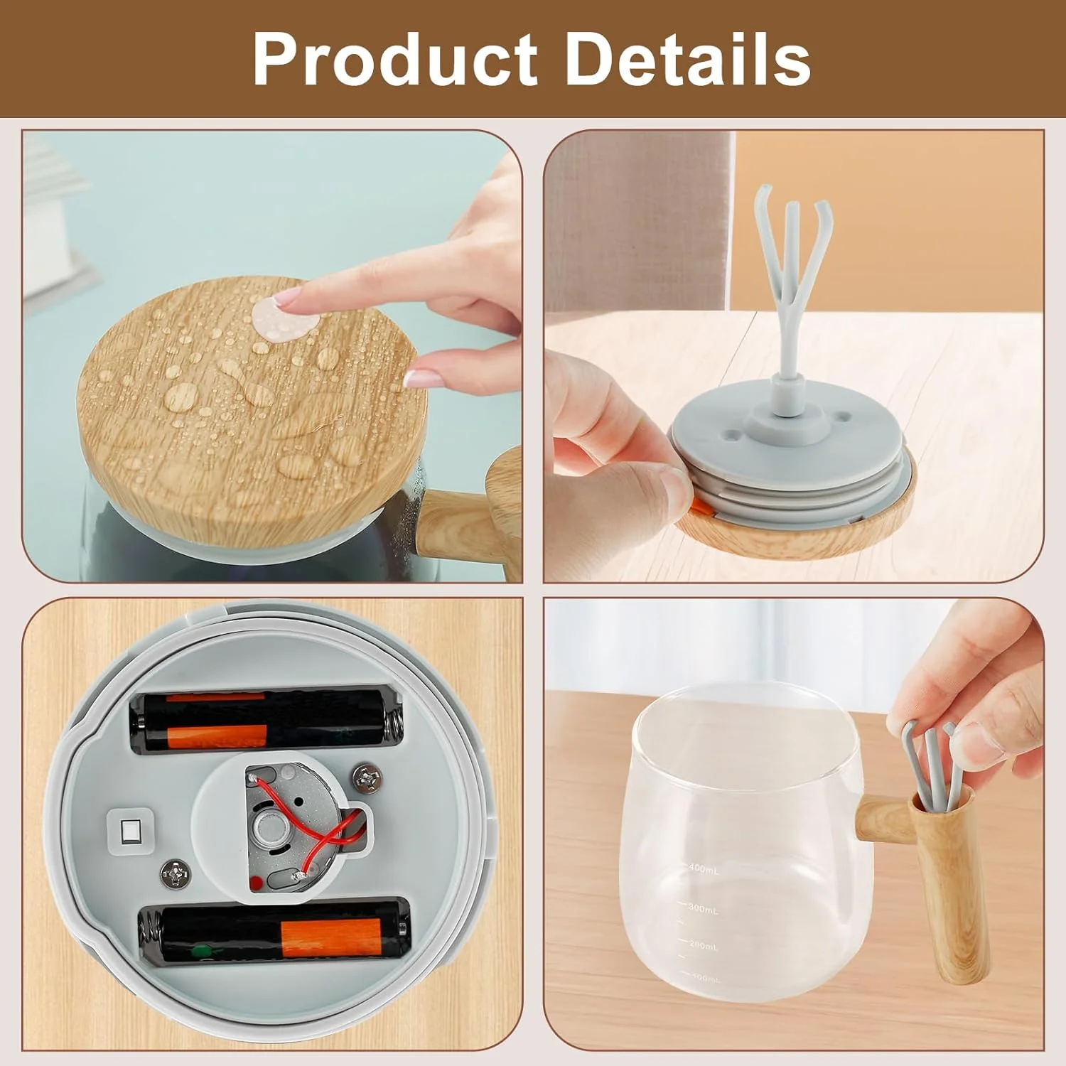 Electric Mixing Glass Mug – Self-Stirring 7000 RPM Coffee & Protein Blender Cup - Infinitygallery.store