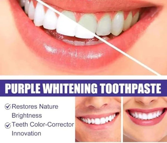 ✨ Purple Whitening Toothpaste – Color Corrector for Bright, Radiant Smiles - Infinitygallery.store