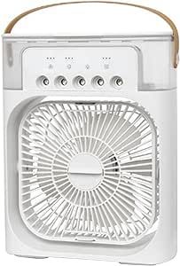 Cooling Fan with Ice – Portable Mini Frost Breeze Oscillating Fan with Misting, Remote & 3 Speeds - Infinitygallery.store