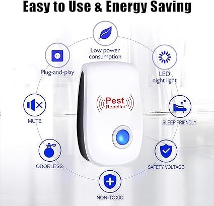 🔇 Ultrasonic Pest Repeller – Plug-In Insect & Rodent Repellent with Quiet Ultrasonic Waves - Infinitygallery.store