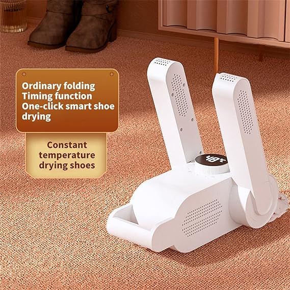 Foldable Electric Shoe Dryer – Portable 90° Folding Design with Timer & Constant Temperature - Infinitygallery.store