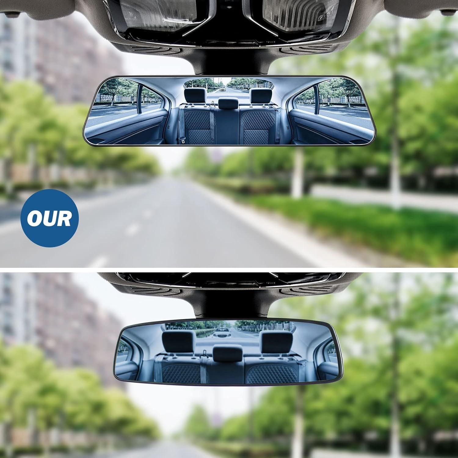 Wide Angle Rearview Mirror – Anti-Glare Universal Clip-On Car Mirror - Infinitygallery.store